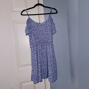 Jessica Simpson short dress / gently used / blue with white flowers